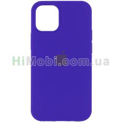 Накладка Silicone Case Full iPhone 12/ 12 Pro (44) Shiny blue