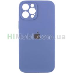 Накладка Silicone Case Full iPhone 13 Pro Max Square (20) Navy blue