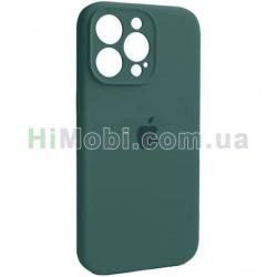 Накладка Silicone Case Full iPhone 13 Pro Max Square (55) Pine green