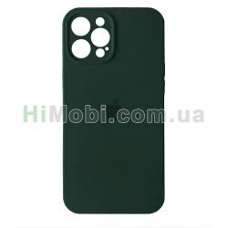 Накладка Silicone Case Full iPhone 13 Pro Max Square (54-1) темно зелений