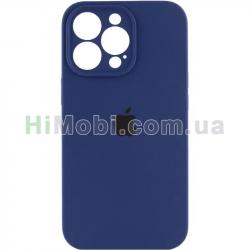 Накладка Silicone Case Full Square iPhone 13 Pro (08) Dark blue