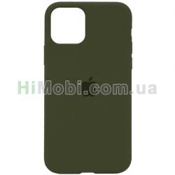 Накладка Silicone Case Full iPhone 11 Pro (45) Army green