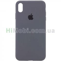 Накладка Silicone Case Full iPhone XR (15) Dark grey