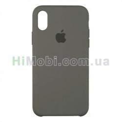 Накладка Silicone Case Full iPhone XR (35) Dark olive