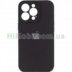 Накладка Silicone Case Full iPhone 13 Pro Max Square (18) Black
