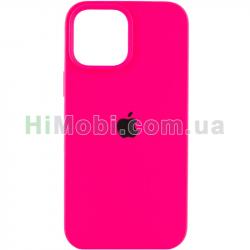 Накладка Silicone Case Full iPhone 14 (38) Shiny pink