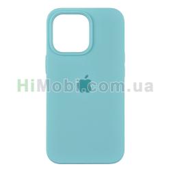 Накладка Silicone Case Full iPhone 13 Pro (64) Light cyan
