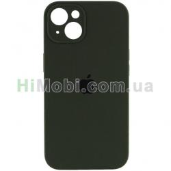 Накладка Silicone Case Full Square iPhone 14 (54) Atrovirens
