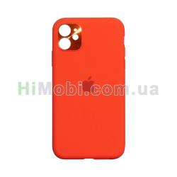 Накладка Silicone Camframe Full iPhone 11 апельсинова (13)