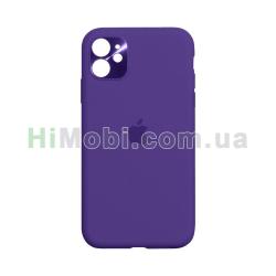 Накладка Silicone Camframe Full iPhone 11 пурпурна (34)