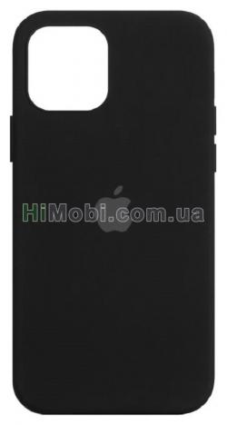 Накладка Silicone Case Full iPhone 12/ 12 Pro (18) Black
