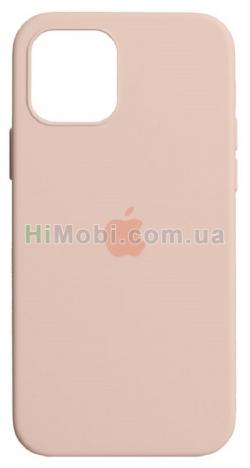 Накладка Silicone Case Full iPhone 12/ 12 Pro (19) Pink sand