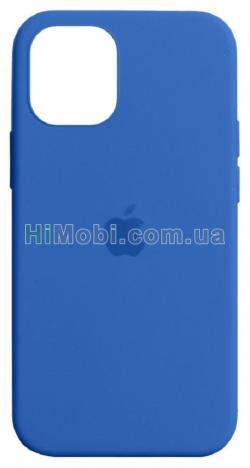 Накладка Silicone Case Full iPhone 12/ 12 Pro (03) Royal blue