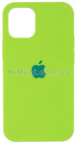 Накладка Silicone Case Full iPhone 12/ 12 Pro (32) Green