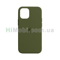 Накладка Silicone Case Full iPhone 12/ 12 Pro хакi (45)