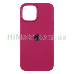Накладка Silicone Case Full iPhone 12 / 12 Pro малинова (48)
