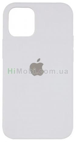 Накладка Silicone Case Full iPhone 12/ 12 Pro (09) White