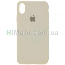 Накладка Silicone Case Full iPhone XS Max (11) Antique white