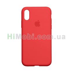 Накладка Silicone Case Full iPhone Xs Max червона (14)
