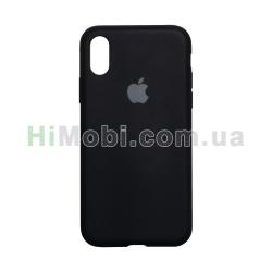 Накладка Silicone Case Full iPhone Xs Max чорна (18)