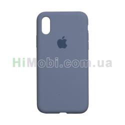 Накладка Silicone Case Full iPhone Xs Max сіра (28)
