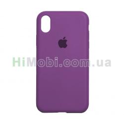 Накладка Silicone Case Full iPhone Xs Max виноградна (43)