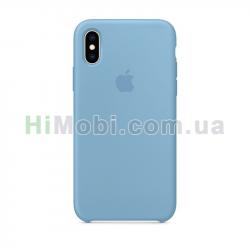 Накладка Silicone Case iPhone XS Max (58) Sky blue