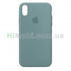 Накладка Silicone Case Full iPhone XS Max (65) Cactus color