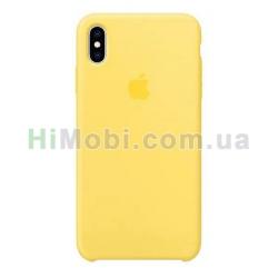 Накладка Silicone Case iPhone XS Max (04) Yellow