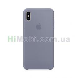Накладка Silicone Case iPhone XS Max (28) Lavender gray