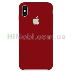 Накладка Silicone Case iPhone XS Max (31) China red