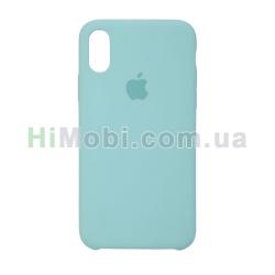 Накладка Silicone Case iPhone XS Max (59) Marine green