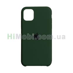 Накладка Silicone Case iPhone 11 Pro темно-зелена (54)