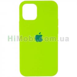 Накладка Silicone Case Full iPhone 11 (69) Fluorescent yellow