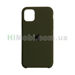 Накладка Silicone Case iPhone 11 Pro Max (35) Dark olive