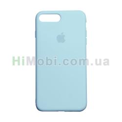 Накладка Silicone Case Full iPhone 7 Plus / iPhone 8 Plus синьо-блакитна (21)