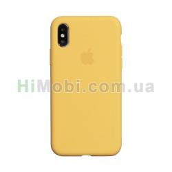 Накладка Silicone Case Full iPhone X / Xs жовта (4)