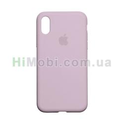 Накладка Silicone Case Full iPhone Xs Max бежева (7)