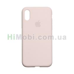 Накладка Silicone Case Full iPhone X / XS (19) Pink sand