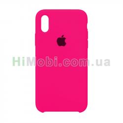 Накладка Silicone Case iPhone X / XS (38) Shiny pink