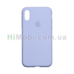 Накладка Silicone Case Full iPhone X / Xs лавандова (39)