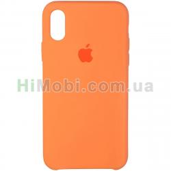 Накладка Silicone Case iPhone X / XS (49) Papaya