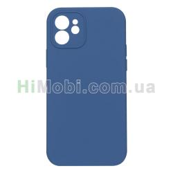Накладка Silicone Case Full iPhone 11 Square (20) Navy blue