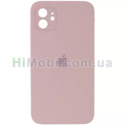 Накладка Silicone Case Full iPhone 11 Square (19) Pink sand