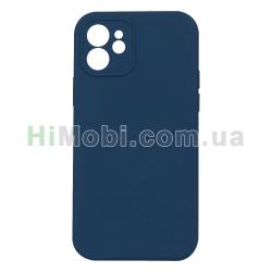 Накладка Silicone Case Full iPhone 11 Square (36) Blue cobalt