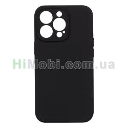 Накладка Silicone Case Full Square iPhone 14 Pro Max (18) Black
