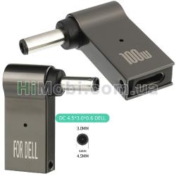 Адаптер для заряджання ноутбуків DELL Type-C-DC 4.5-3.0 100 W