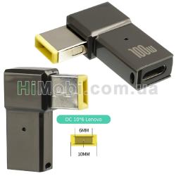 Адаптер для заряджання ноутбуків Lenovo Type-C-DC 6.0-10.0 100 W з прямокутним роз'ємом