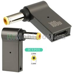 Адаптер для заряджання ноутбуків Type-C-DC 5.5-2.5 100 W