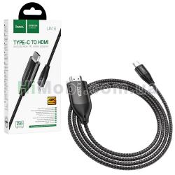 Кабель Hoco UA16 Type-C to HDMI 4K Ultra HD 2.0m сірий